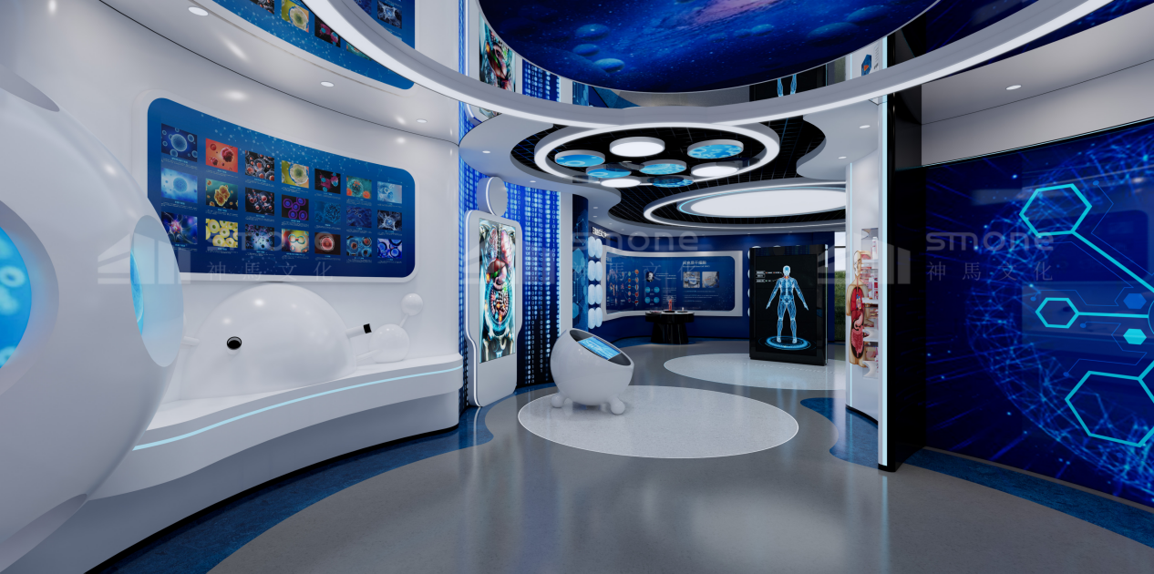 再生醫(yī)學(xué)生命科技館，如何讓 “未來(lái)感” 觸手可及？|干細(xì)胞展廳設(shè)計(jì)|干細(xì)胞科普館設(shè)計(jì)|生物肽展廳設(shè)計(jì)|生物醫(yī)藥展廳設(shè)計(jì)|神馬文化展廳設(shè)計(jì)公司